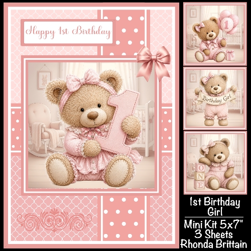 1st Birthday Girl Mini Kit 5x7 (3)