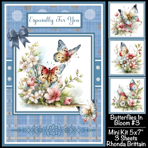 Butterflies In Bloom #3 Mini Kit 5x7 (3) 