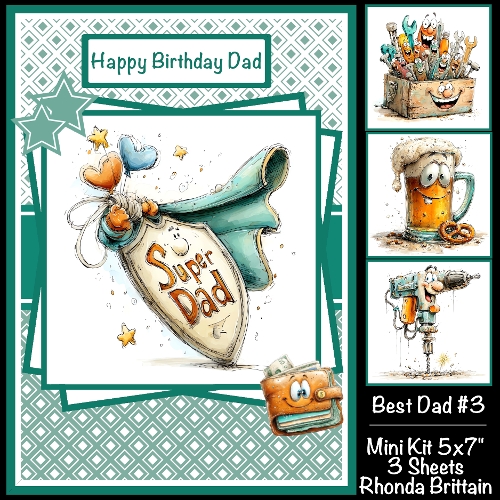 cup1448358_40 - Best Dad #3 Mini Kit 5x7 (3)