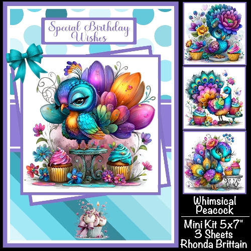 Whimsical Peacock Mini Kit 5x7 (3)