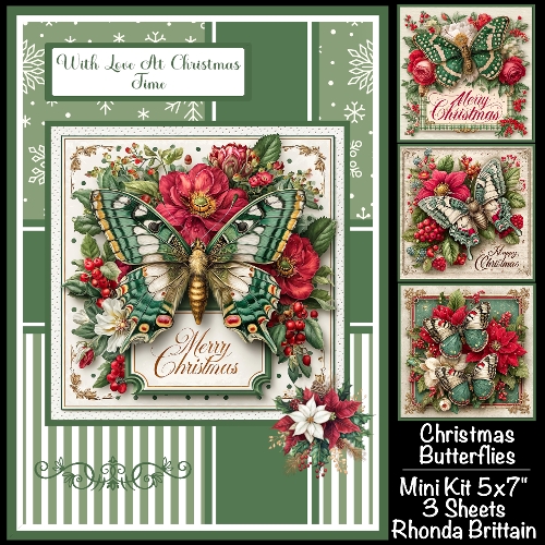 Christmas Butterflies Mini Kit 5x7 (3)