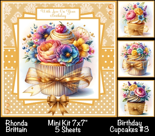 Birthday Cupcakes #3 Mini Kit 7x7 (5)