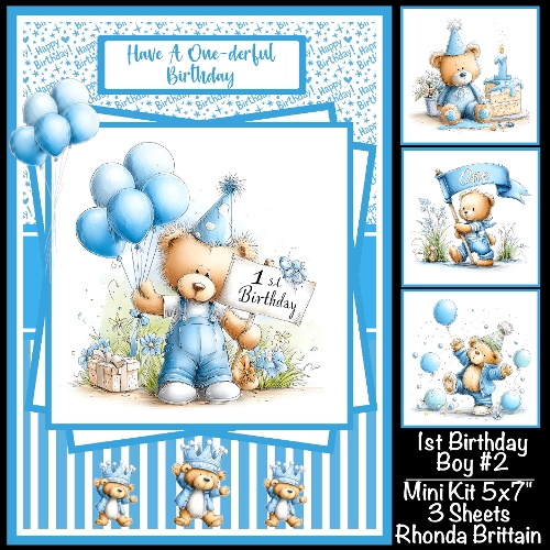 1st Birthday Boy #2 Mini Kit 5x7 (3)