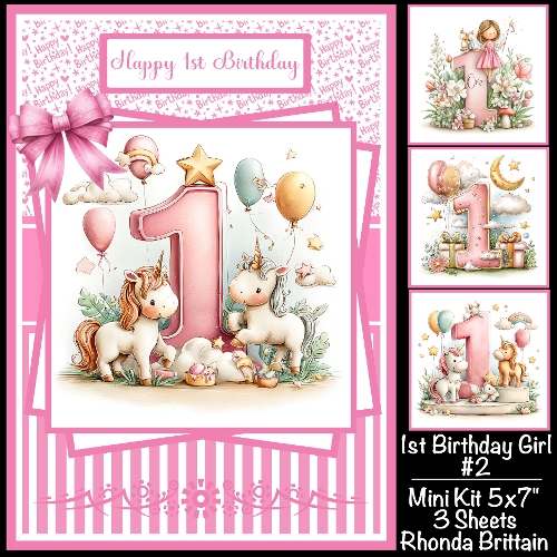 1st Birthday Girl #2 Mini Kit 5x7 (3)