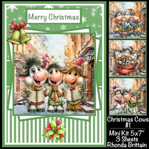 Christmas Cows #1 Mini Kit 5x7 (3)