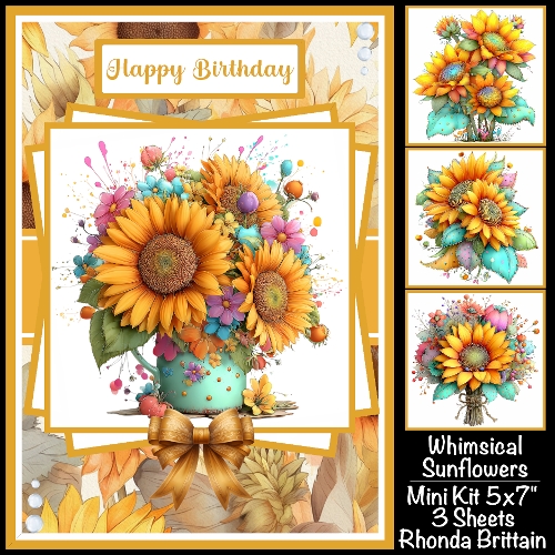 Whimiscal Sunflowers Mini Kit 5x7 (3)