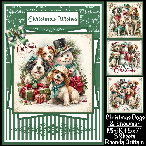 Christmas Dogs & Snowman Mini Kit 5x7 (3)