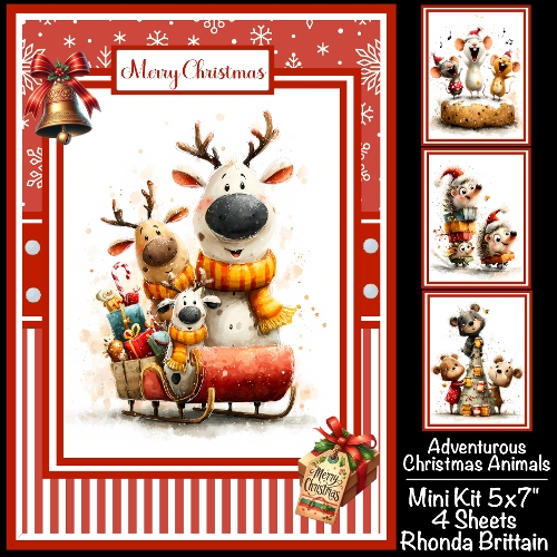 Adventurous Christmas Animals Mini Kit 5x7 (4)