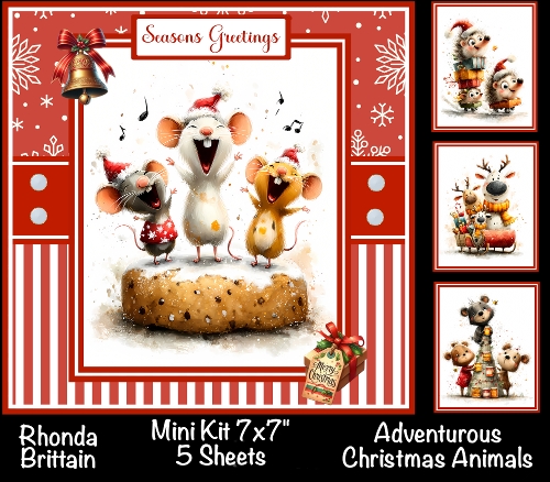 Adventurous Christmas Animals Mini Kit 7x7 (5)