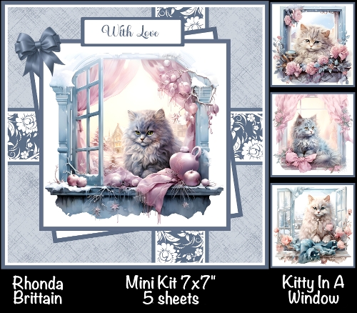 Kitty In The Window Mini Kit 7x7 (5) *Customer Request*