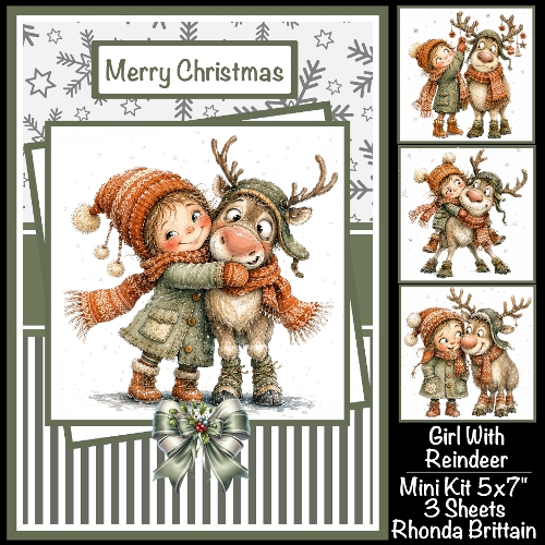 Girl With Reindeer Mini Kit 5x7 (3)