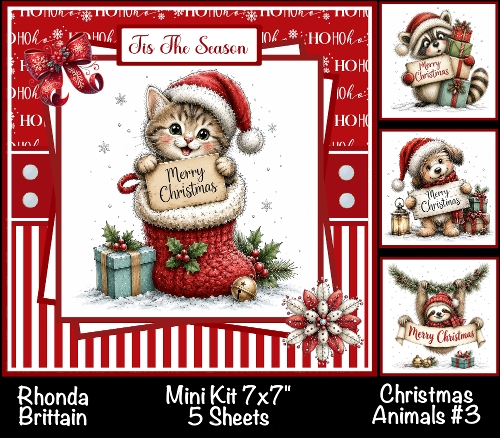 Christmas Animals #3 Mini Kit 7x7 (5)