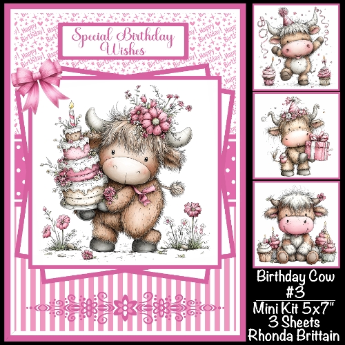 Birthday Cow #3 Mini Kit 5x7 (3)