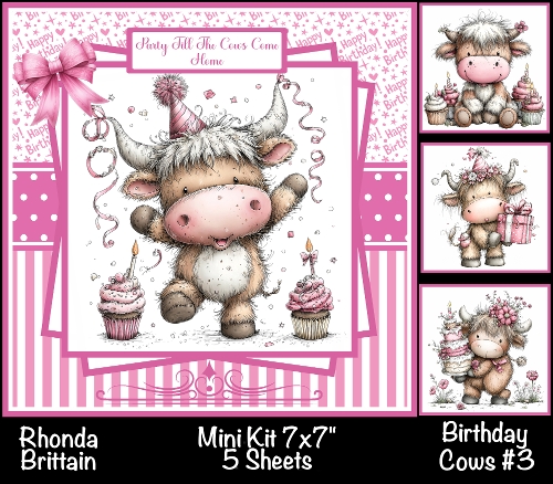 Birthday Cow #3 Mini Kit 7x7 (5)