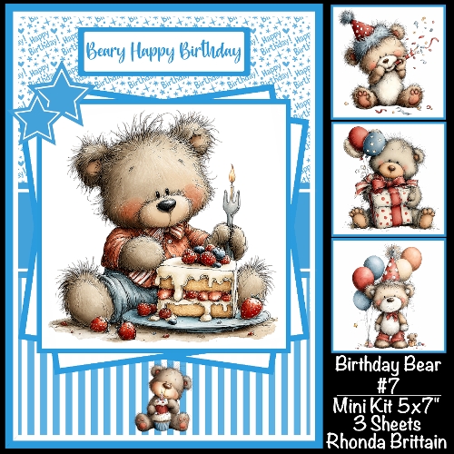 Birthday Bear #7 Mini Kit 5x7 (3)