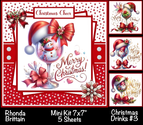 Christmas Drinks #3 Mini Kit 7x7 (5) *Customer Request*
