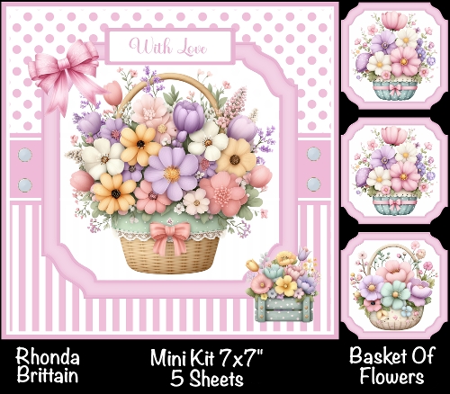 Basket Of Flowers Mini Kit 7x7 (5) *Customer Request*