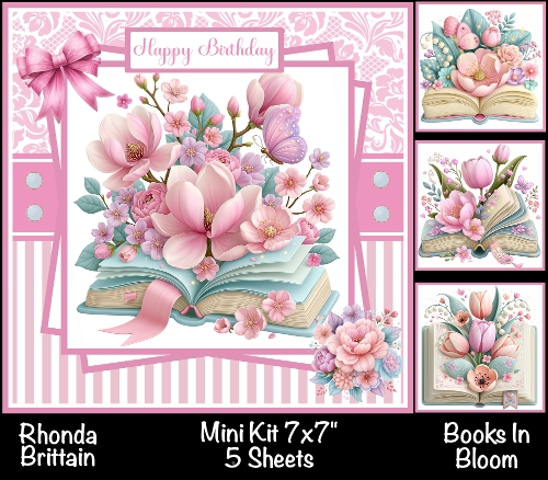 Books In Bloom Mini Kit 7x7 (5) *Customer Request*