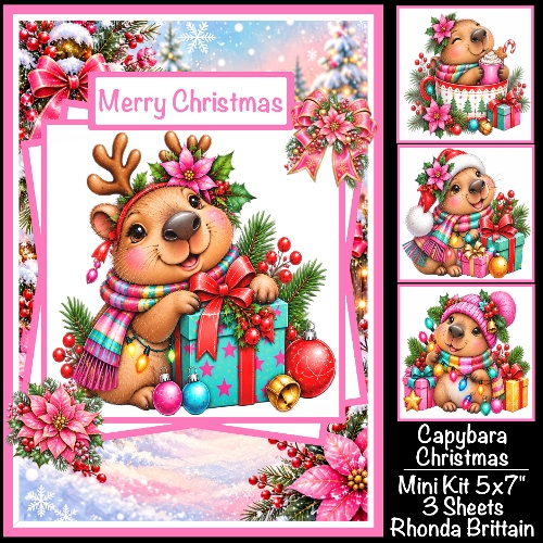 Capybara Christmas Mini Kit 5x7 (3)