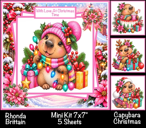 Capybara Christmas Mini Kit 7x7 (5)