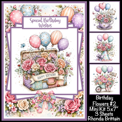 Birthday Flowers #2 Mini Kit 5x7 (3)