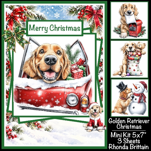 Golden Retriever Christmas Mini Kit 5x7 (3)