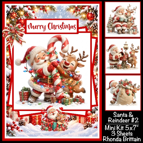 Santa & Reindeer #2 Mini Kit 5x7 (3)