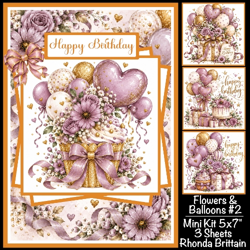 Flowers & Balloons #2 Mini Kit 5x7 (3)