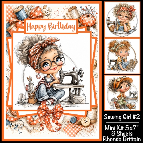 Sewing Girl #2 Mini Kit 5x7 (3)