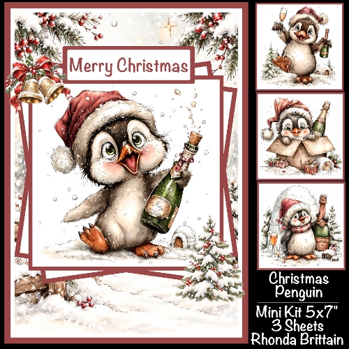 Christmas Penguin Mini Kit 5x7 (3)