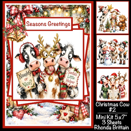 Christmas Cows #2 Mini Kit 5x7 (3)
