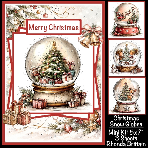Christmas Snow Globes Mini Kit 5x7 (3)
