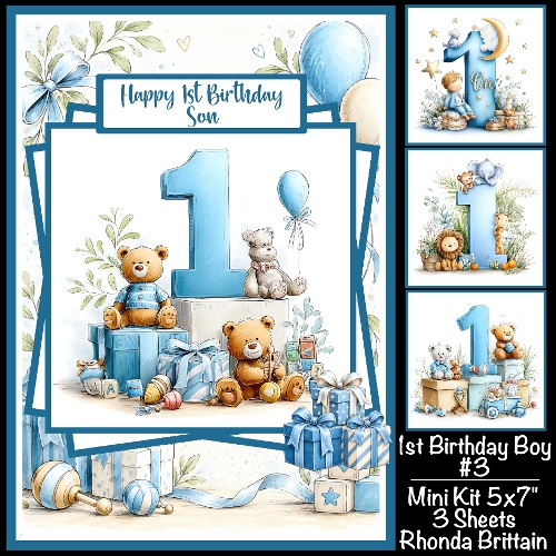 1st Birthday Boy #3 Mini Kit 5x7 (3)