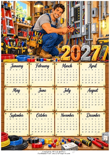 2027 Electrician Calendar