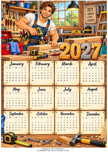 2027 Handyman Calendar