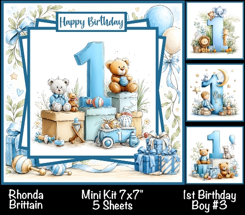 1st Birthday Boy #3 Mini Kit 7x7 (5)
