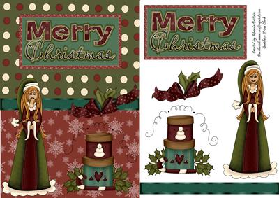 Lady Christmas Card Front
