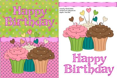 Happy Birthday Cupcake Card Front