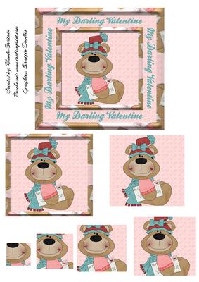 My Darling Valentine Bear Card Front
