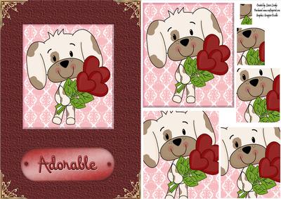 Adorable Puppy Love Card Front