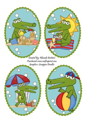 Beach Alligator Toppers