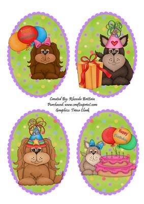 Birthday Puppies Toppers