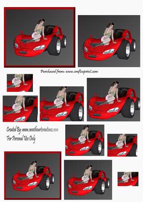 Red Sports Car Pyramid Sheet