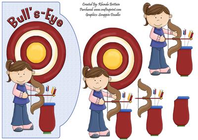 Bulls Eye Girl Card Front