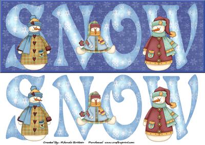 Snow Frosties Christmas Dl Card