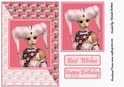 Harlequin Hannah Card Front