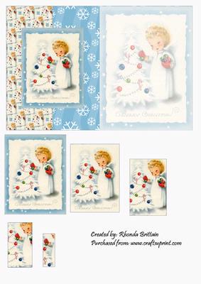 Merry Christmas Angel Child Foldback