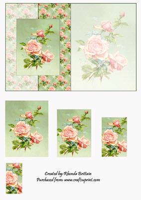 Pink Rose Vintage Floral Foldback