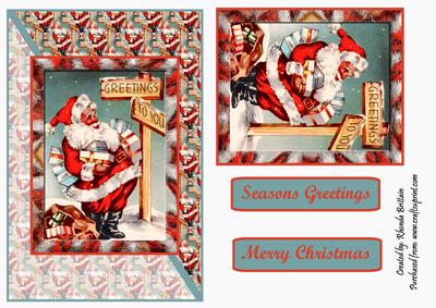 Greetings to You Santa Card Front