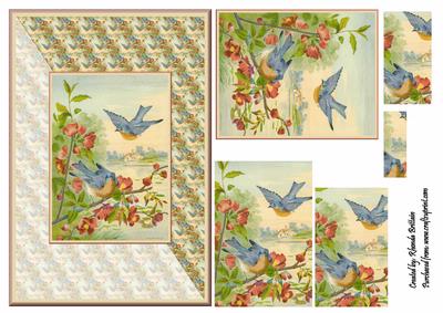 Singing Bluebirds Card Front